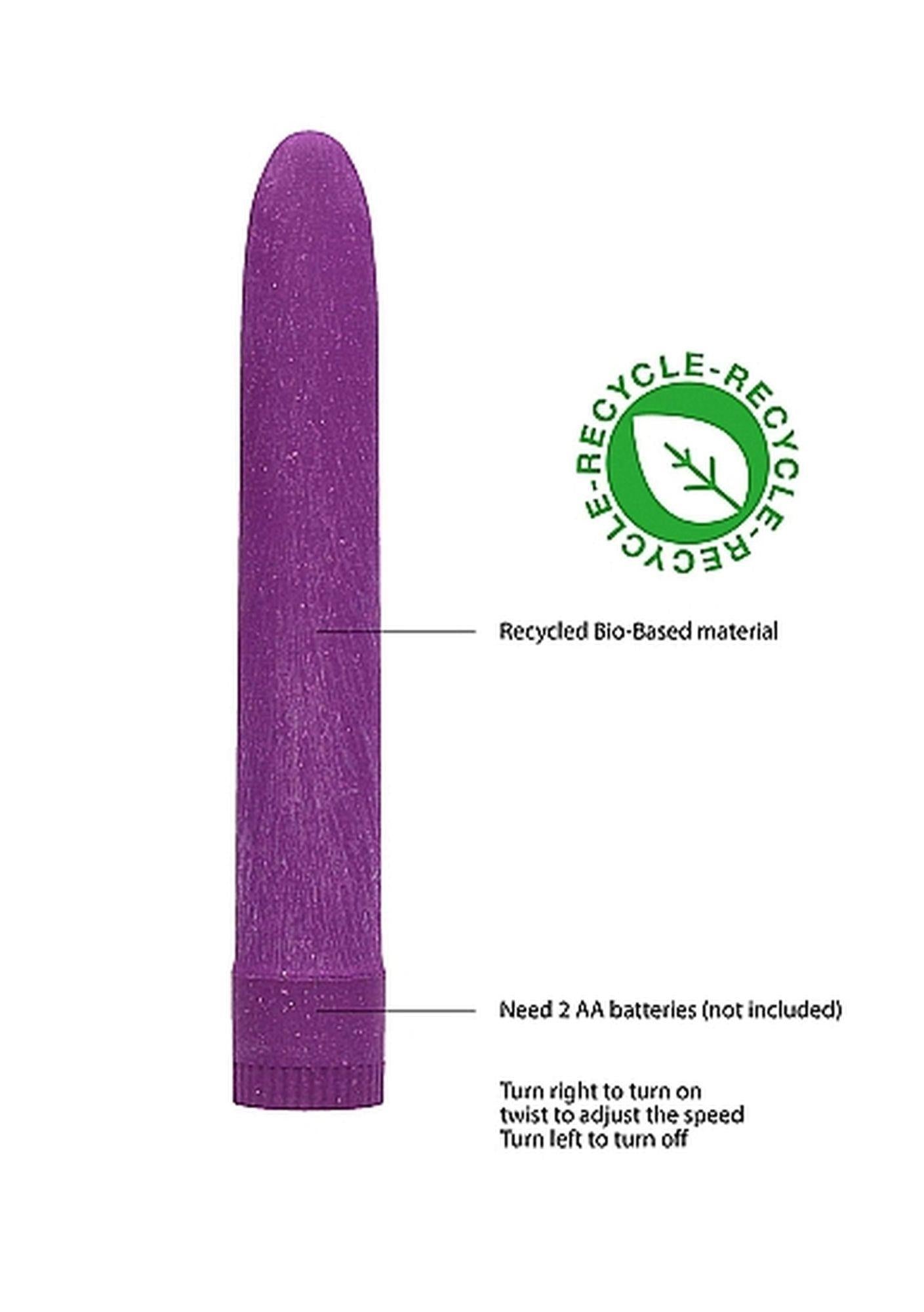 Biodegradable 7'' Vibrator Purple