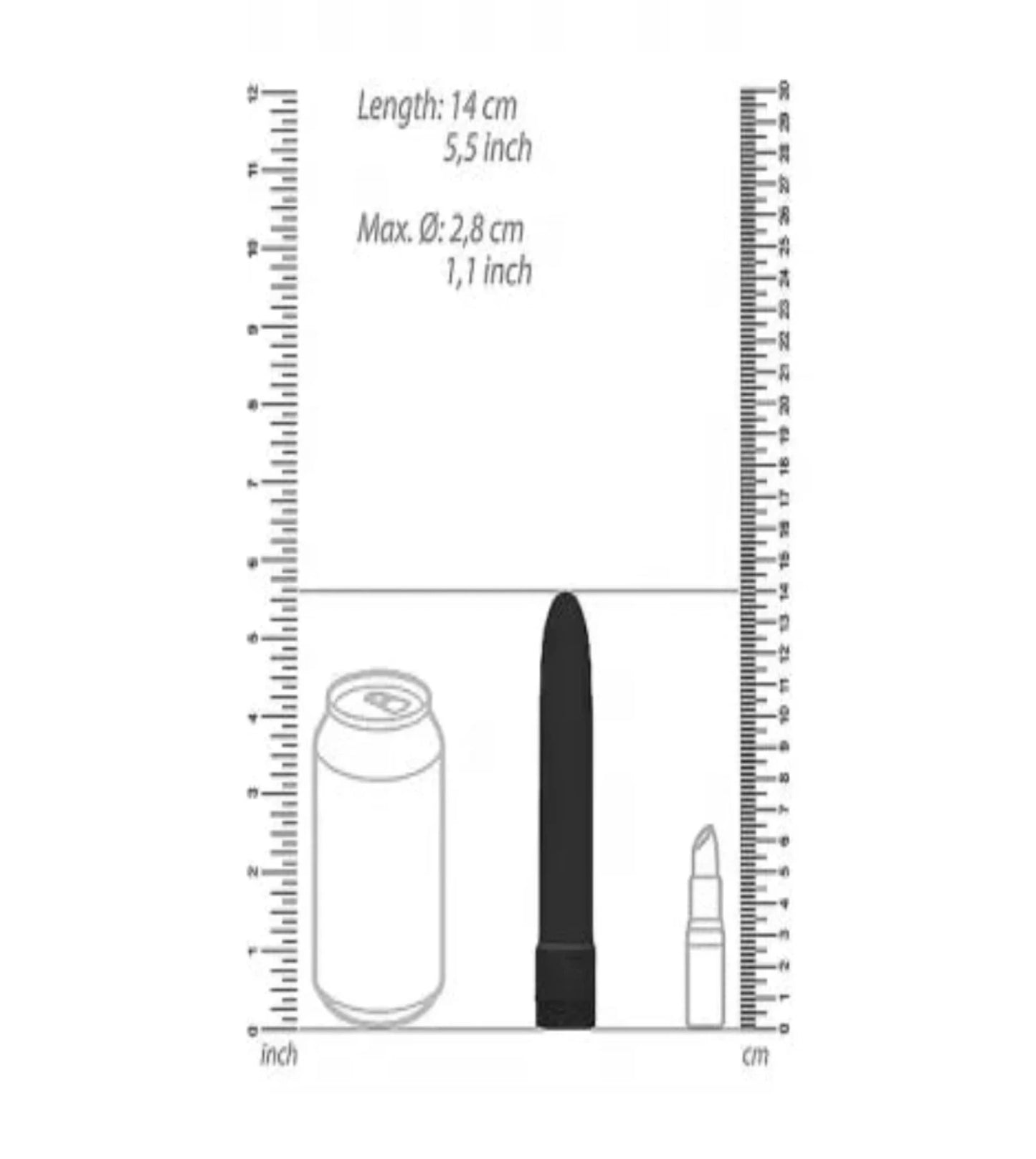 Biodegradable 5.5'' Vibrator Black