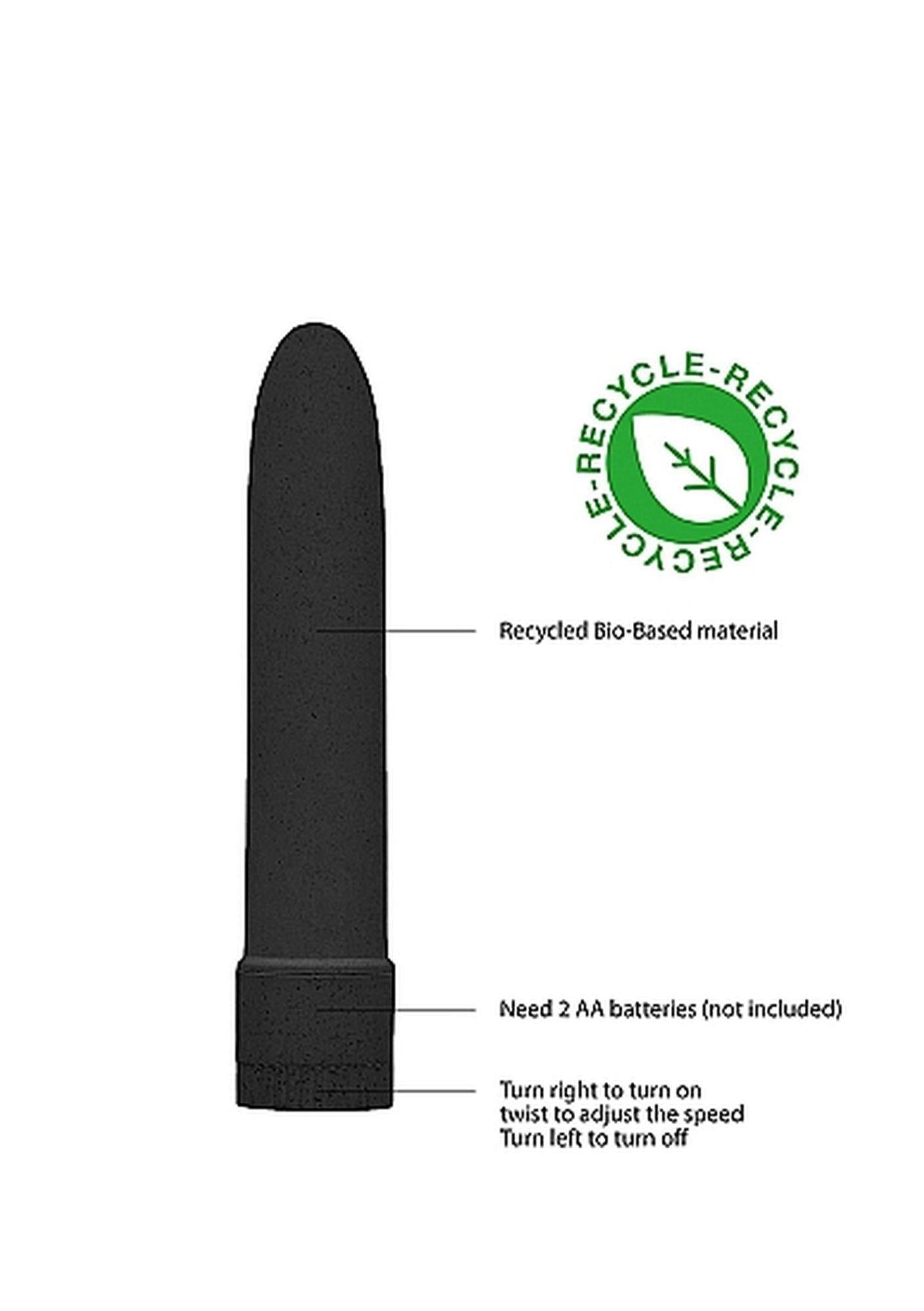 Biodegradable 5.5'' Vibrator Black