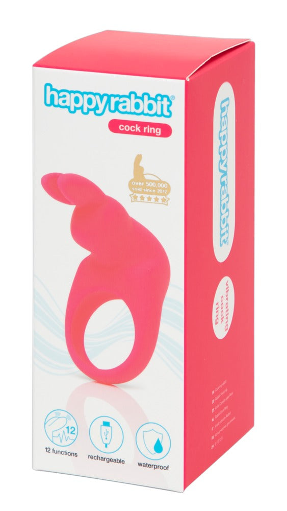 Happy Rabbit - Rechargeable Vibrating Rabbit Cock Ring Pink