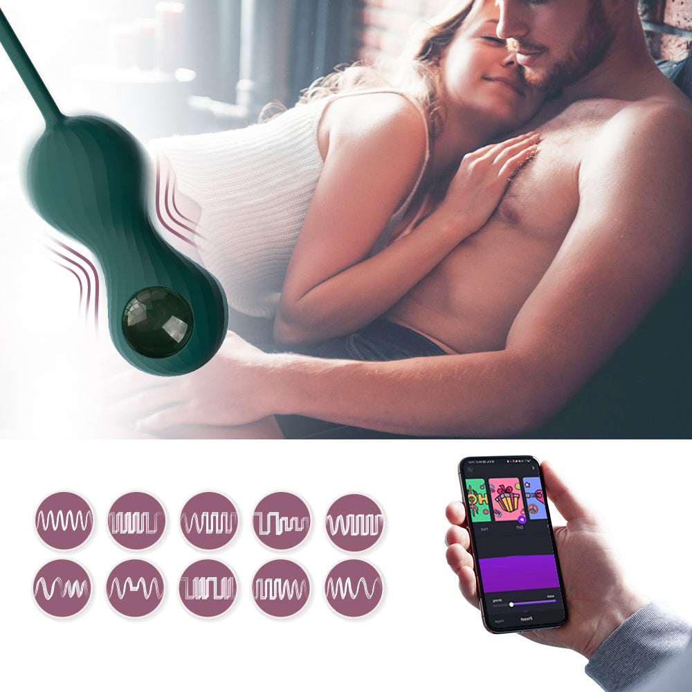Magic Motion - Crystal Duo Smart Kegel Vibrator with Weight Green