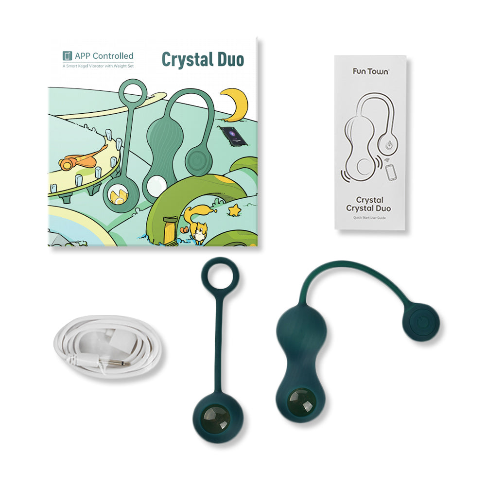 Magic Motion - Crystal Duo Smart Kegel Vibrator with Weight Green