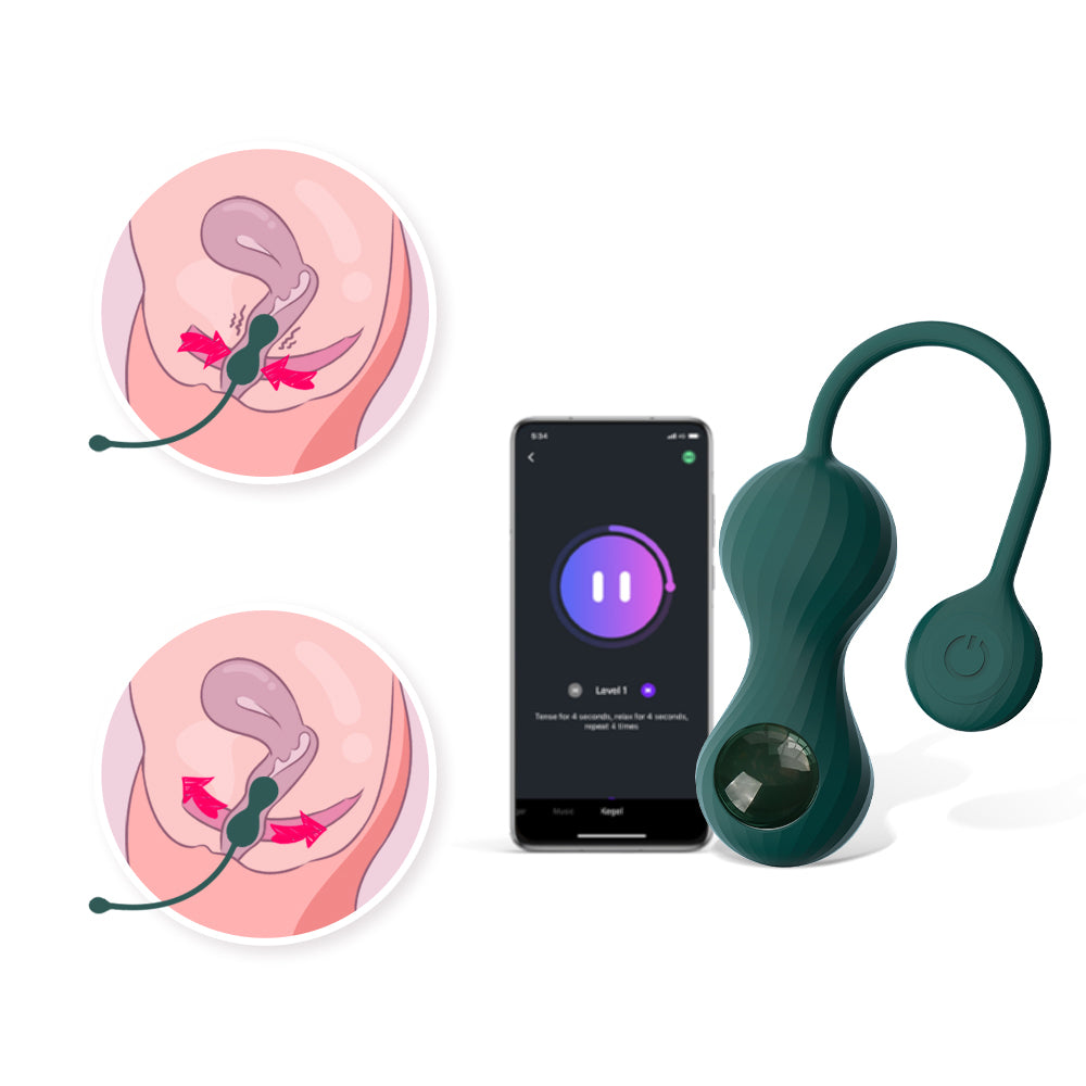 Magic Motion - Crystal Duo Smart Kegel Vibrator with Weight Green