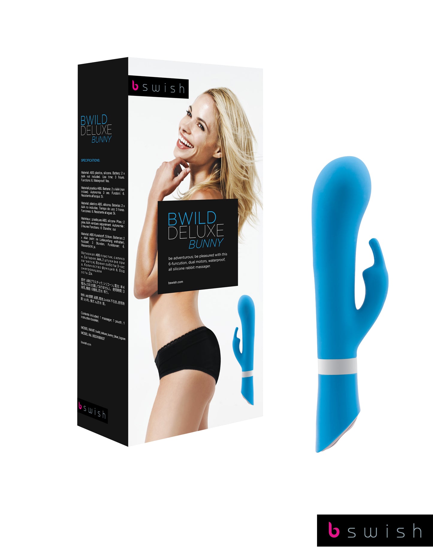 B Swish - Bwild Deluxe Bunny Rabbit Vibrator Blue